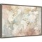 Blushing World Map by Roozbeh 23-in. W x 16-in. H. Canvas Wall Art Print Framed in Grey